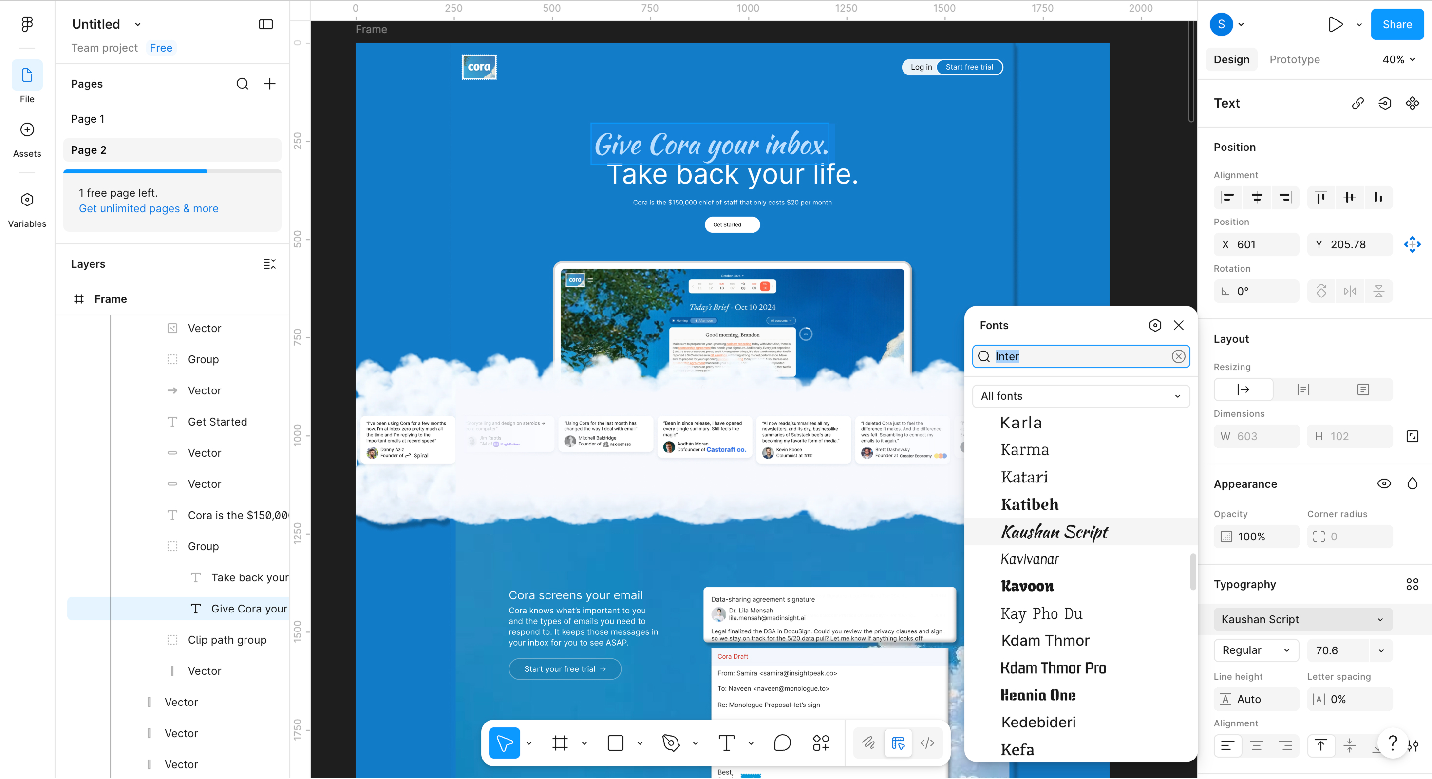 Edit Layout