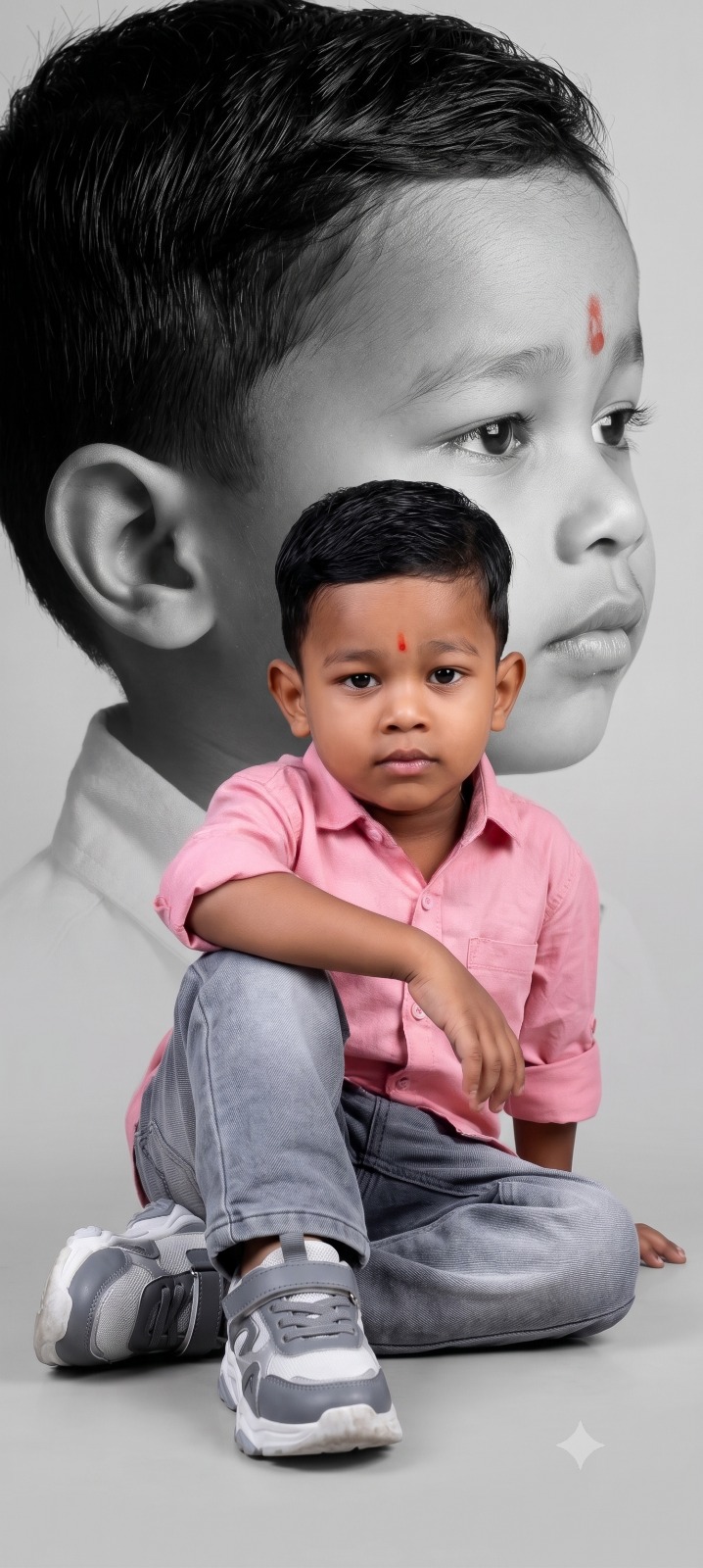 Baby Boy Editorial Portrait AI Prompt | Professional Photo Edit