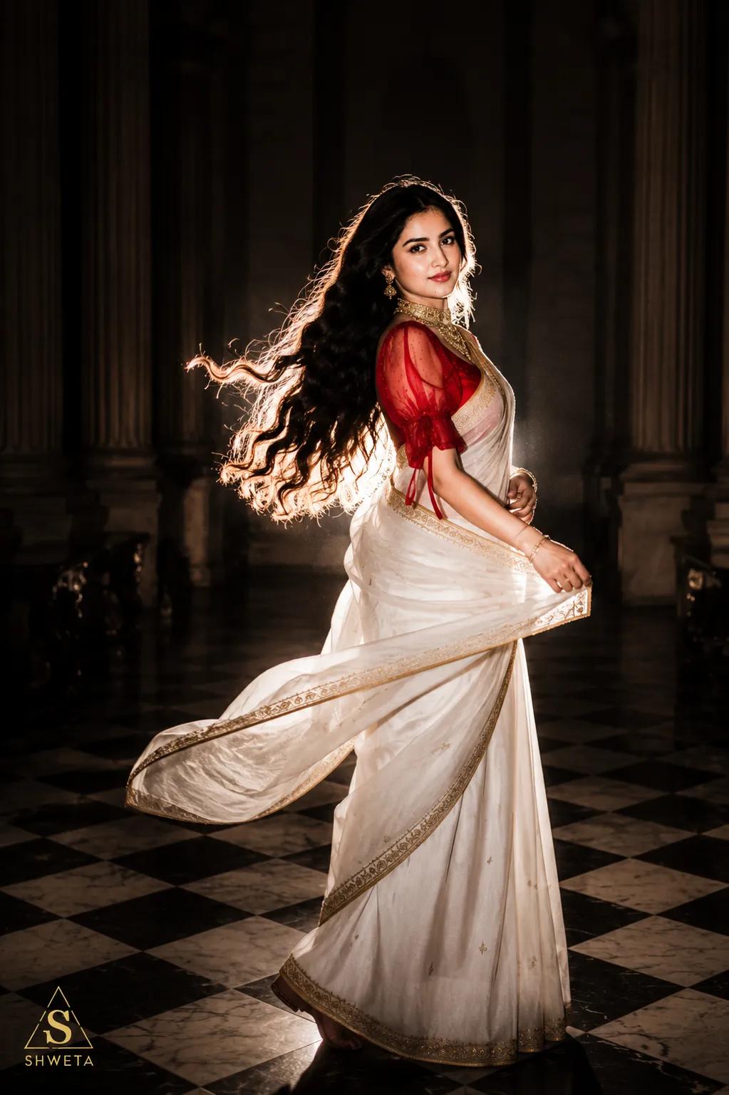 Bengali Saree Portrait AI Prompt | Luxury Cinematic Bridal Photography (8K)