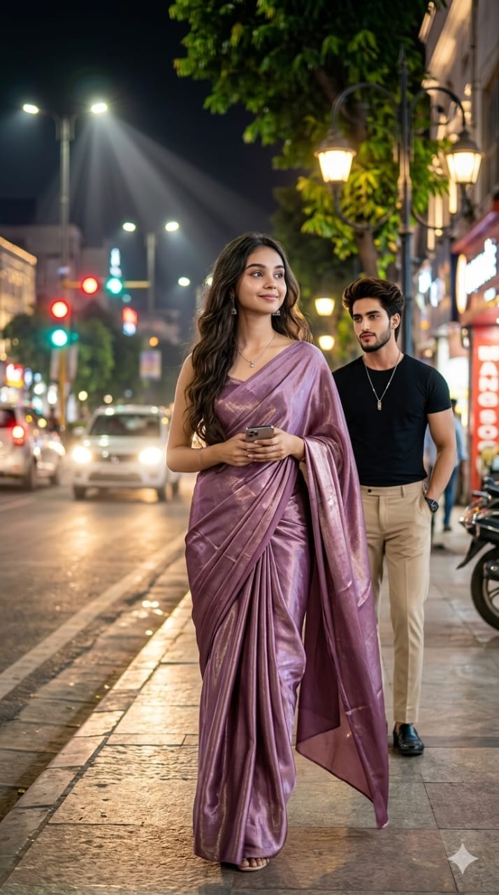 Cinematic Night Couple Portrait AI Prompt | Ultra-Realistic Night City Portrait